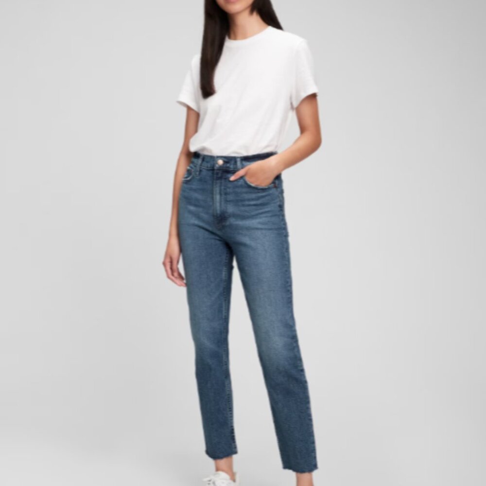 GAP - Sky High Rise Cheeky Straight Jeans - 6T